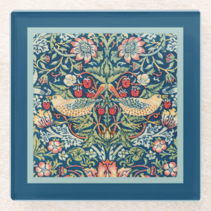 William Morris Strawberry Thief Sierkussen Glazen Onderzetter