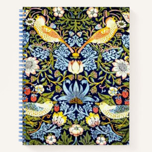 William Morris: Strawberry Thief vintage ontwerp, Notitieboek