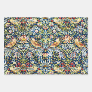 William Morris Strawberry Thief Vogel Bloem Inpakpapier Vel