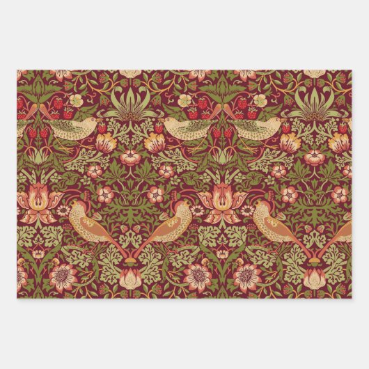 William Morris Strawberry Thief Wrapping Paper (Voorkant 3)