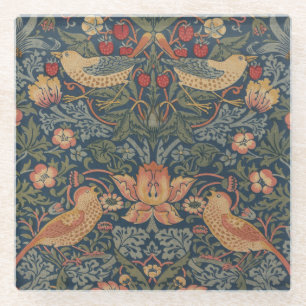 William Morris Strawberry Thieves Birds Glazen Onderzetter
