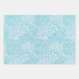 William Morris Style  blauw inpakpapier Vel