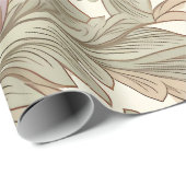 William Morris Style Botanical Floral Pattern Cadeaupapier (Rol Hoek)