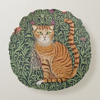 William Morris Style Cat Rond Kussen