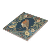 William Morris style L Robin Redbreast Bird Tegeltje (Zijkant)