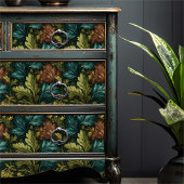 William Morris Style Victoriaans Green Botanical Tissuepapier