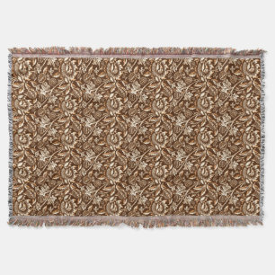 William Morris Sunflower, Chocolate Brown & Beige Deken