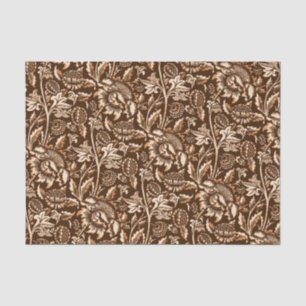 William Morris Sunflower, Chocolate Brown & Beige Tissuepapier