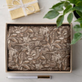 William Morris Sunflower, Chocolate Brown & Beige Tissuepapier (Geschenk)