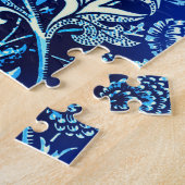 William Morris Sunflower, Dark Blue en White Legpuzzel (Zijkant)