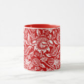 William Morris Sunflower, Deep Red en White Mok (Midden)