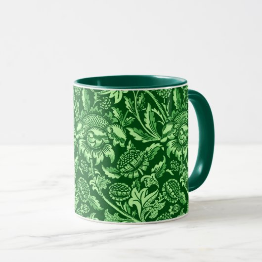William Morris Sunflower, Emerald Green Mok (Voorkant rechts)