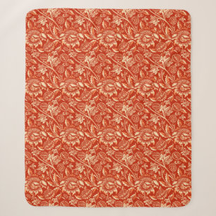 William Morris Sunflower, Mandarin Oranje Sherpa Deken