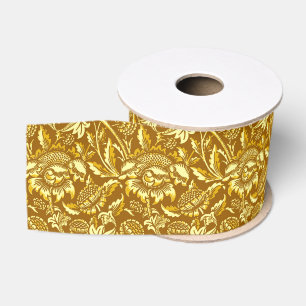 William Morris Sunflower, Mustard Gold & Yellow Grosgrain Lint
