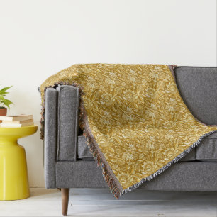 William Morris Sunflower, Mustard Yellow / Gold Deken
