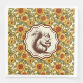 William Morris Sunflower Squirrel Servet (Voorkant)