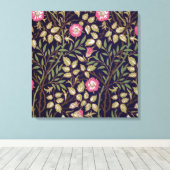 William Morris Sweet Briar Floral Art Canvas Afdruk (Insitu (Houten vloer))