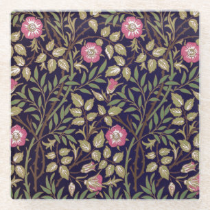 William Morris Sweet Briar Floral Art Glazen Onderzetter