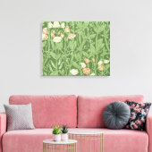 William Morris Sweet Pea Floral Design Canvas Afdruk (Insitu (Woonkamer))