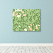William Morris Sweet Pea Floral Design Canvas Afdruk (Insitu (Houten vloer))