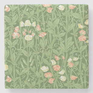 William Morris Sweet Pea Floral Design Stenen Onderzetter