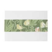 William Morris Sweet Pea Floral Design Uitnodigingen Wikkel (Achterkant Voorbeeld)