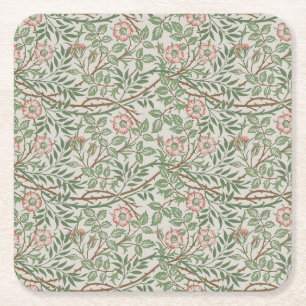 William Morris Sweetbriar Floral Art Nouveau Vierkante Kartonnen Onderzetter