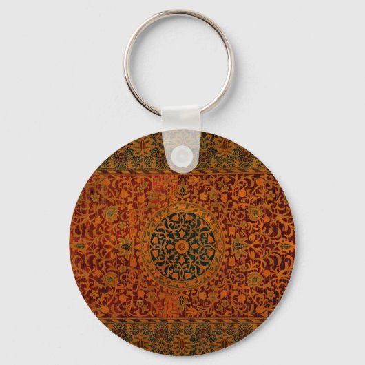 william morris tapestry tappet artwork sleutelhanger (Voorkant)