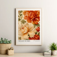 William Morris Terracotta Sage Peonies