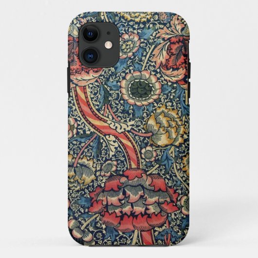 William Morris Textiel Patroon Iphone Case (Achterkant)