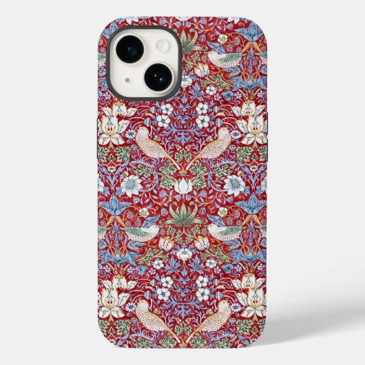 William Morris Textile Strawberry Thief Case-Mate iPhone Case (Achterkant)