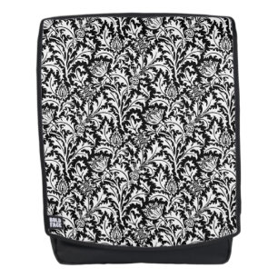 William Morris Thistle Damask, Black and White Rugtassen