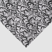 William Morris Thistle Damask, Black and White Tissuepapier (Detail)