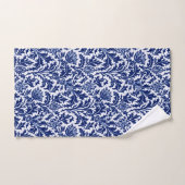 William Morris Thistle Damask, bleu marine et blan (Serviette à main)