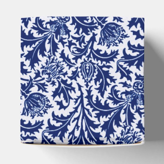William Morris Thistle Damask, Cobalt Blue en Whit Bedankdoosjes (Bovenkant)