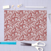William Morris Thistle Damask, Dark Red & White Tissuepapier (Craft)