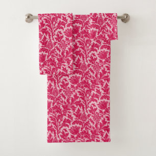 William Morris Thistle Damask, Fuchsia Pink