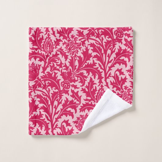 William Morris Thistle Damask, Fuchsia Pink (Gant de toilette)
