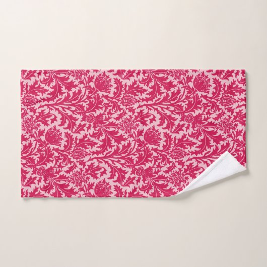 William Morris Thistle Damask, Fuchsia Pink (Serviette à main)
