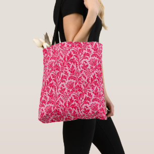 William Morris Thistle Damask, Fuchsia Pink Draagtas