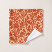 William Morris Thistle Damask, Mandarin Orange (Gant de toilette)