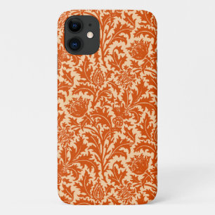 William Morris Thistle Damask, Mandarin Oranje iPhone 11 Hoesje
