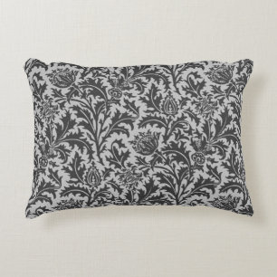 William Morris Thistle Damask, Silver Grey/Grey Accent Kussen