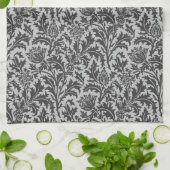 William Morris Thistle Damask, Silver Grey/Grey Theedoek (Gevouwen)