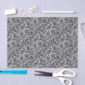 William Morris Thistle Damask, Silver Grey/Grey Tissuepapier (Craft)
