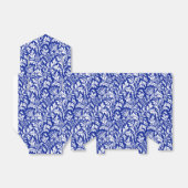 William Morris Thistle Damask White op Cobalt Blue Bedankdoosjes (Uitgevouwen)