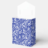 William Morris Thistle Damask White op Cobalt Blue Bedankdoosjes (Geopend)