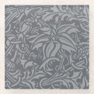 William Morris Thistle Floral Behang Bloem Kunst Glazen Onderzetter