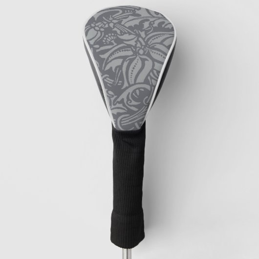 William Morris Thistle Floral Behang Bloem Kunst Golfheadcover (Voorkant)
