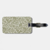 William Morris Thistle Sage Green Pattern Bagagelabel (Achterkant horizontaal)